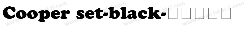Cooper set-black字体转换